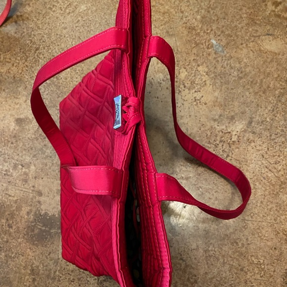 Sold- Vera Bradley “Vera” Fire Red Tote Bag - Picture 4 of 11